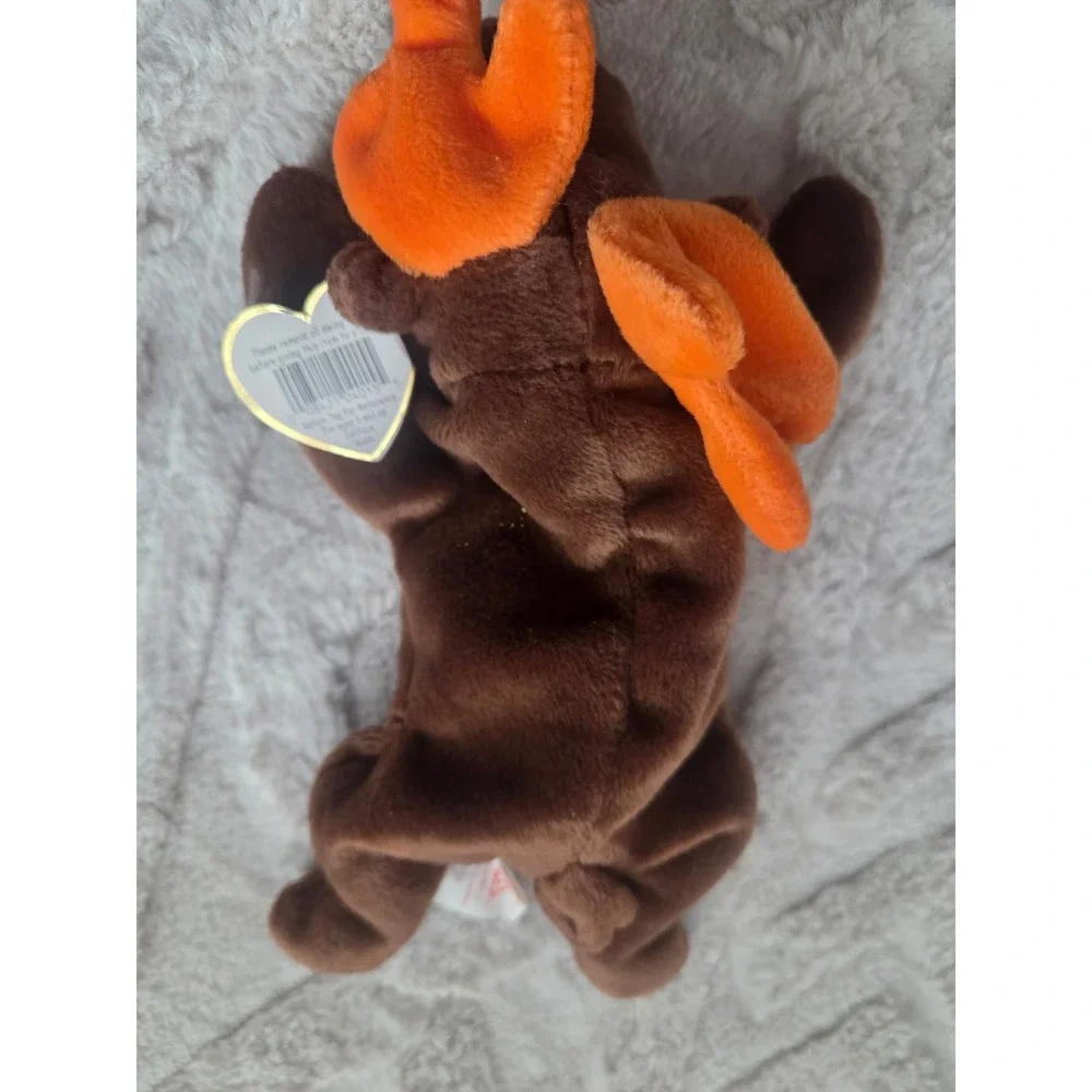 Ty Beanie Baby Chocolate the Moose Brown Orange Antlers Vintage Plush Toy‎ 1993